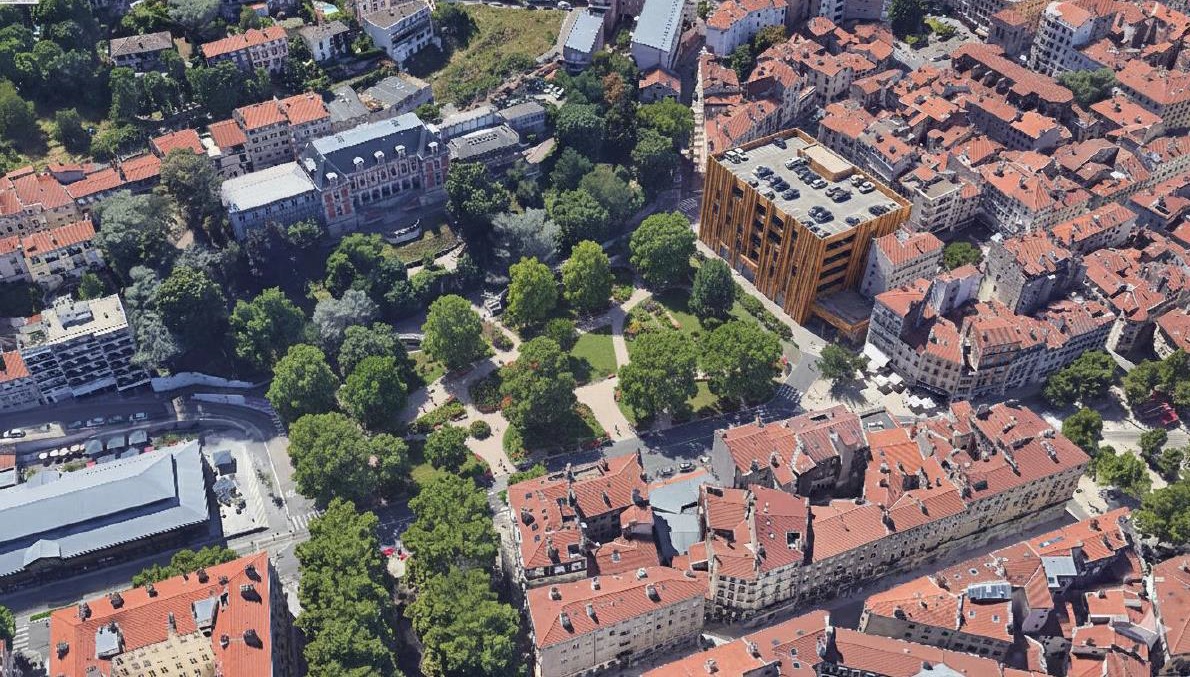 Parking Grenette à Saint-Étienne — vue aérienne du site